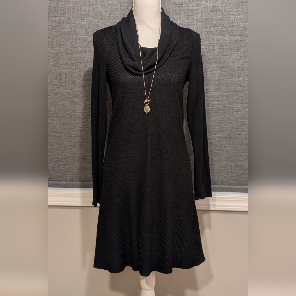 Fortune + Ivy Black Cowl Neck Dress